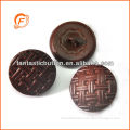 brown real leather button